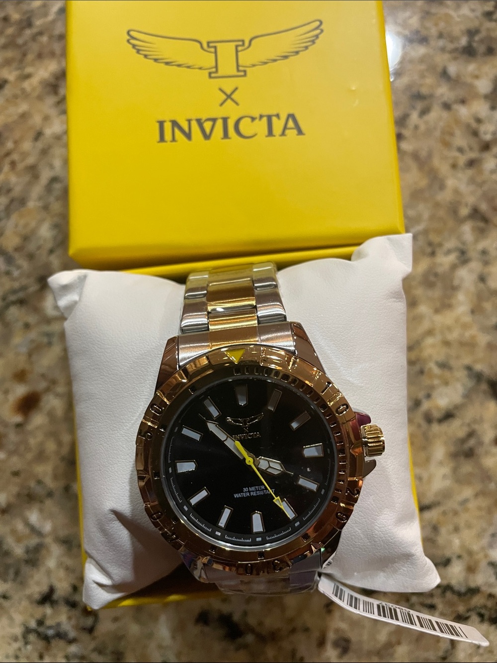 Invicta Specialty Two-Tone Gold and Silver Men’s Black Dial Watch